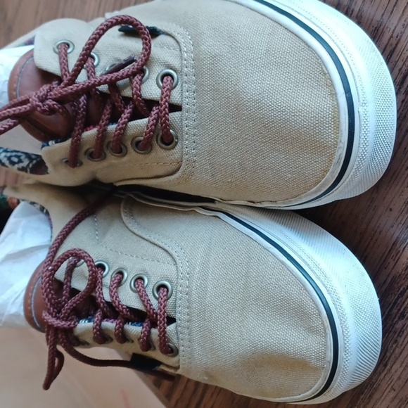 Vans Off the wall Khaki with Aztec print inside, men's 8, women's 9.5 - Picture 2 of 7